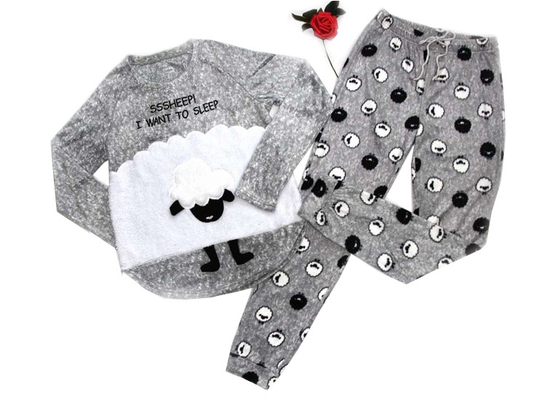 Breathable Women'S Two Piece Pajamas Ladies Long Sleeve Pyjamas SET XS - XXL