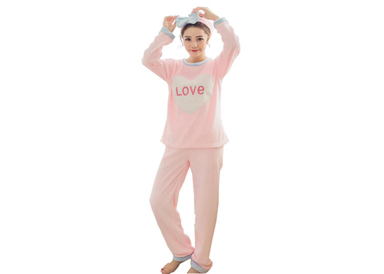 OEM Women's Fleece Pajama Sets 220GSM 240GSM 260GSM Perfect Print