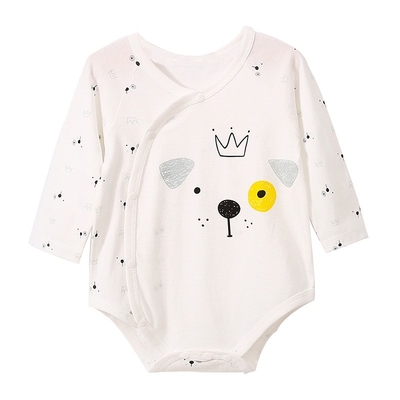 Luva longa Onesies da planície unisex respirável do desgaste do bebê a favor do meio ambiente