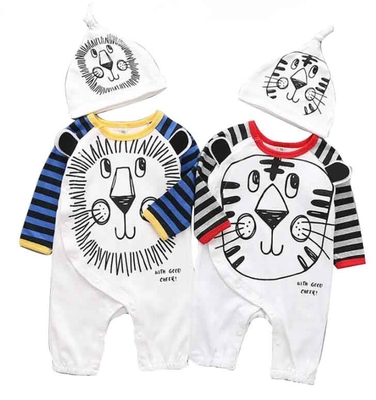 A roupa 100% grossa do bebê dos vestuários das crianças do outono do algodão ajusta a roupa do Bodysuit do bebê