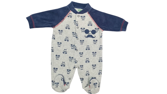 Veludinha orgânica da roupa de noite 240G do bebê do algodão do macaquinho infantil unisex do bebê do inverno