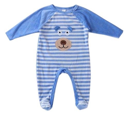 Luva de Raglan longa Sleepsuit dos pijamas infantis orgânicos confortáveis do algodão