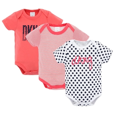 O costume verão do bebê de 3 blocos veste-se/Bodysuit curto luva do algodão